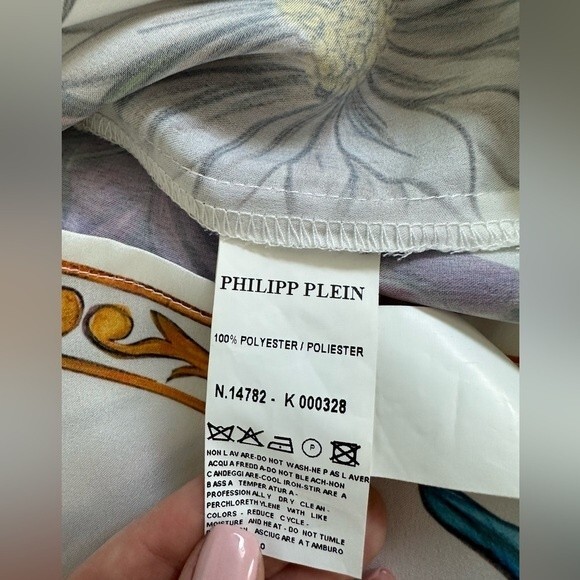 Philipp Plein Satin Tee crystals embroidered XS - Picture 5 of 5